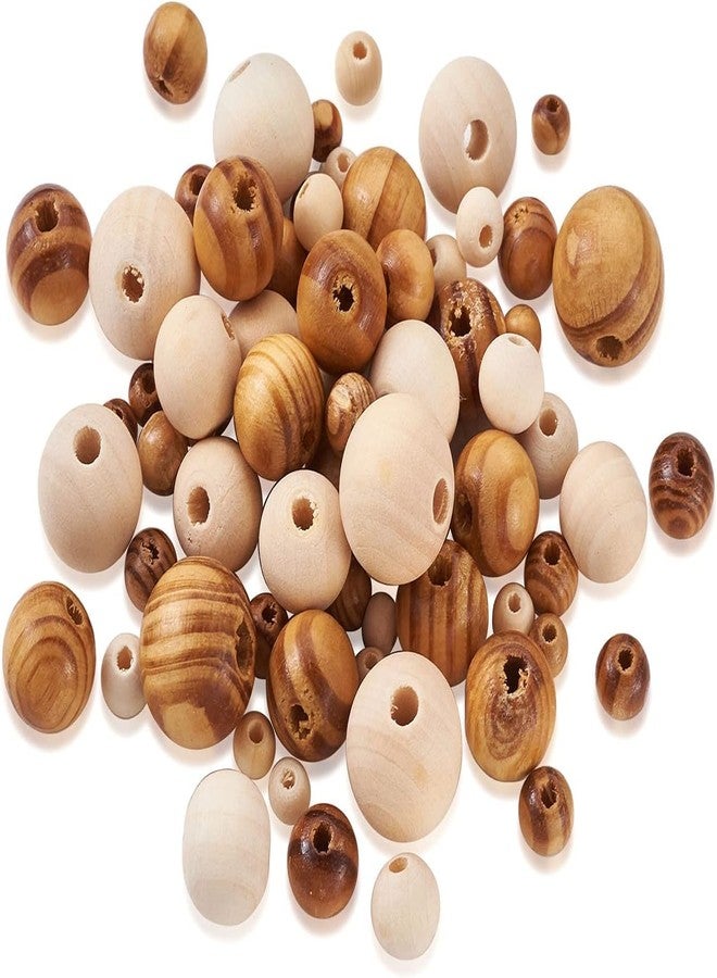 دي آي واي كرافتس مجموعة أشغال يدوية 260، خرز خشبي طبيعي دائري بأحجام مختلفة، خرز كروي خشبي مصقول، خرز سائب لصنع المجوهرات والأساور والقلائد والحرف اليدوية المنزلية والحفلات (260) - Image 2